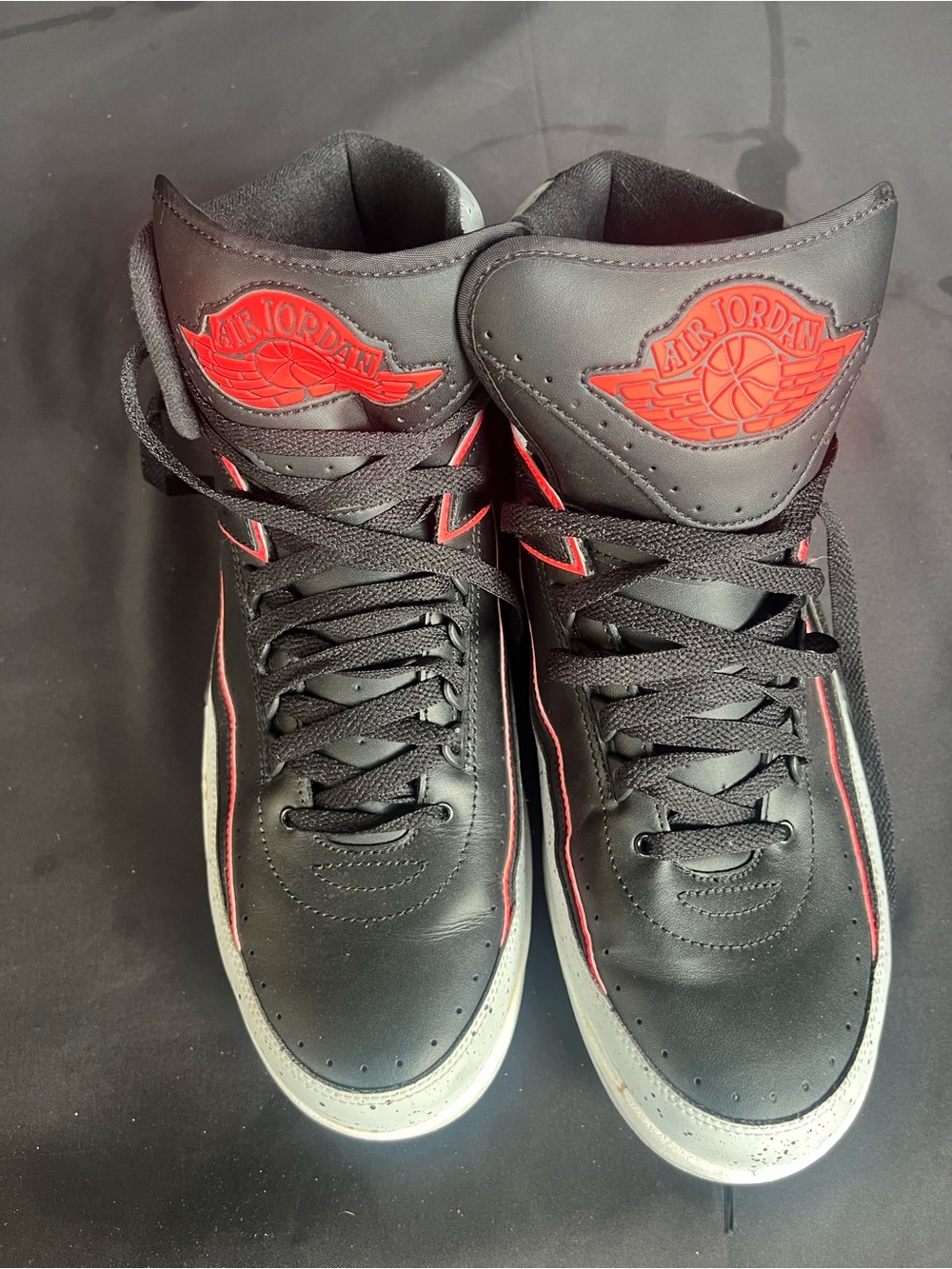 Jordan Black and Red High-Top Sneakers